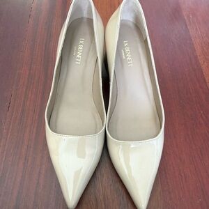 LK Bennett Cream Patent Leather Heels